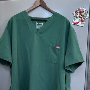 Pledge 5 Forest Green V-Neck Short Sleeve Scrub Top & Draw String joggers